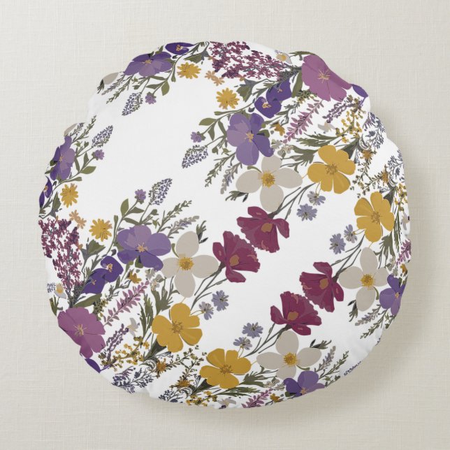 Botanical Art Round Cushion (Front)