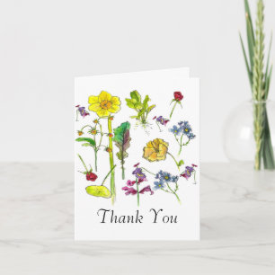 Botanical Art Vegetable Flowers Thank You