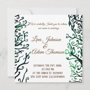 Botanical Art  Wedding Invitation