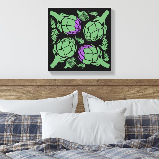 Botanical Artichoke Art Home Decor (Insitu(Bedroom))