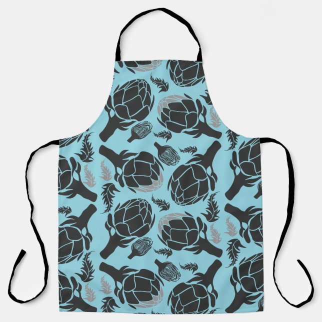 Botanical Artichoke Art Home Decor Apron (Front)