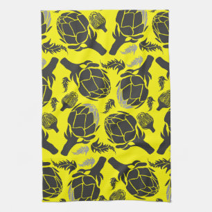 Botanical Artichoke Art Home Decor Tea Towel