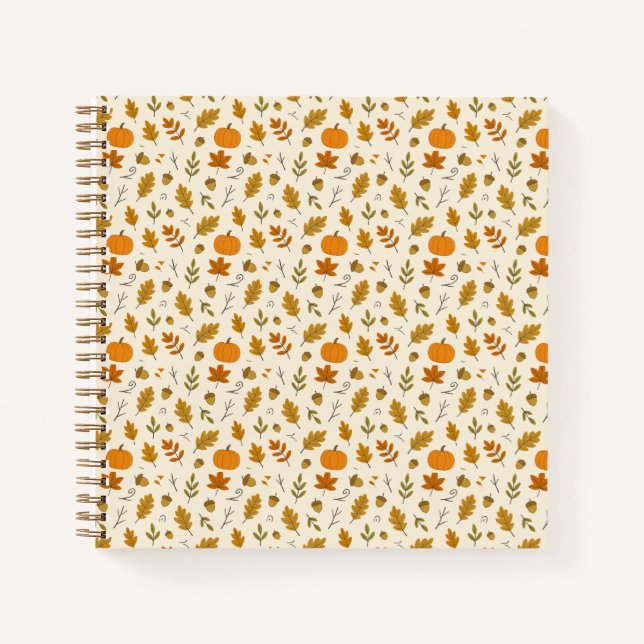 Botanical Autumn — Nature’s Palette Notebook (Front)