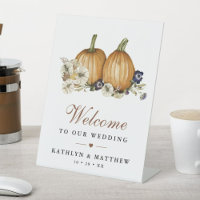 Botanical Autumn Pumpkin Fall Wedding Welcome