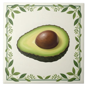 Botanical Avocado Tile