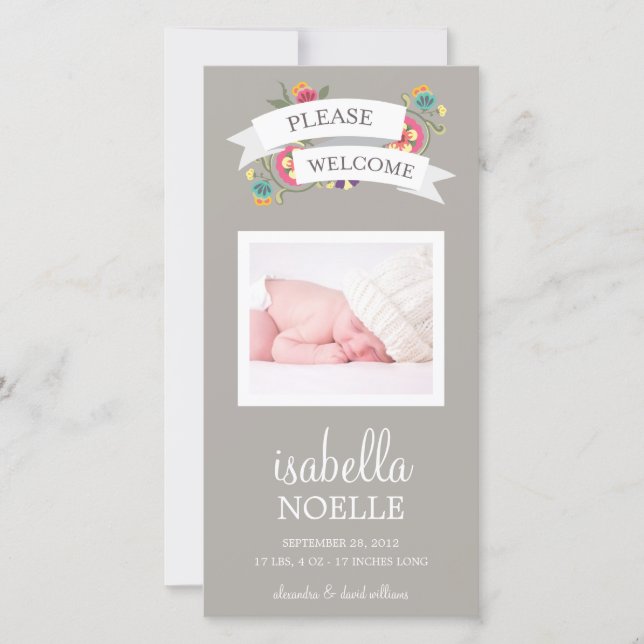 BOTANICAL BABY | BIRTH ANNOUNCEMENT (Front)