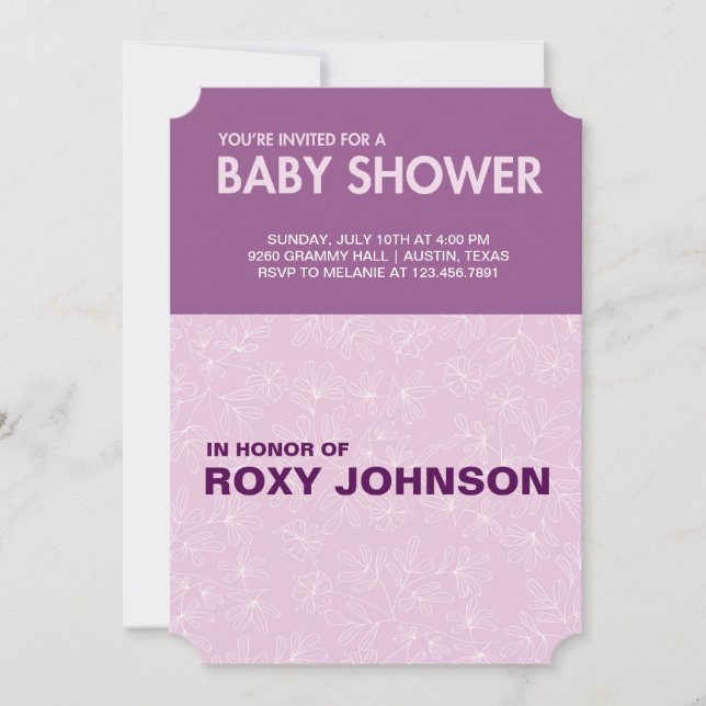 botanical baby shower invitation (Front)