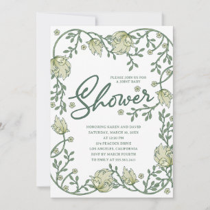 Botanical Baby Shower Invitation Greenery Floral