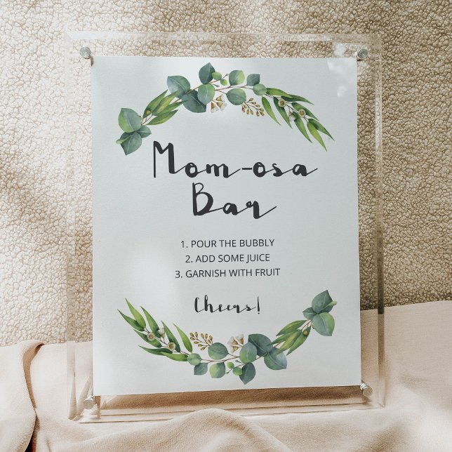 Botanical Baby Shower Momosa Bar Sign (Creator Uploaded)