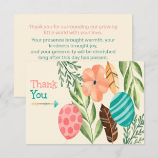 Botanical Baby Shower Thank You Card