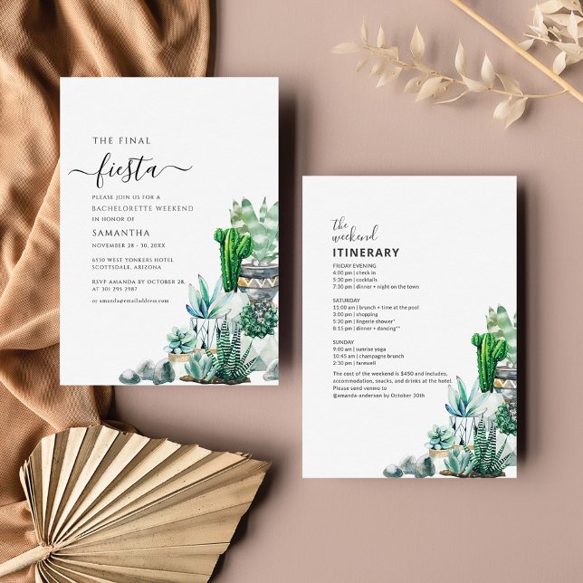 Botanical Bachelorette Weekend Party Budget Invite (Creator Uploaded)