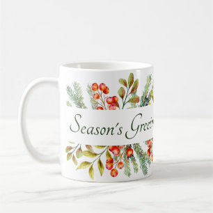 Botanical banner custom coffee mug