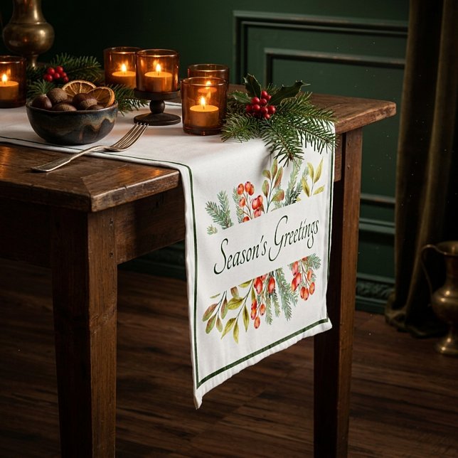 Botanical banner custom holiday  short table runne runner (Creator Uploaded)