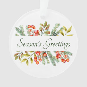 Botanical banner custom  ornament