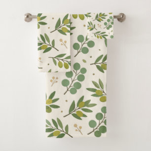 Botanical bath towel set