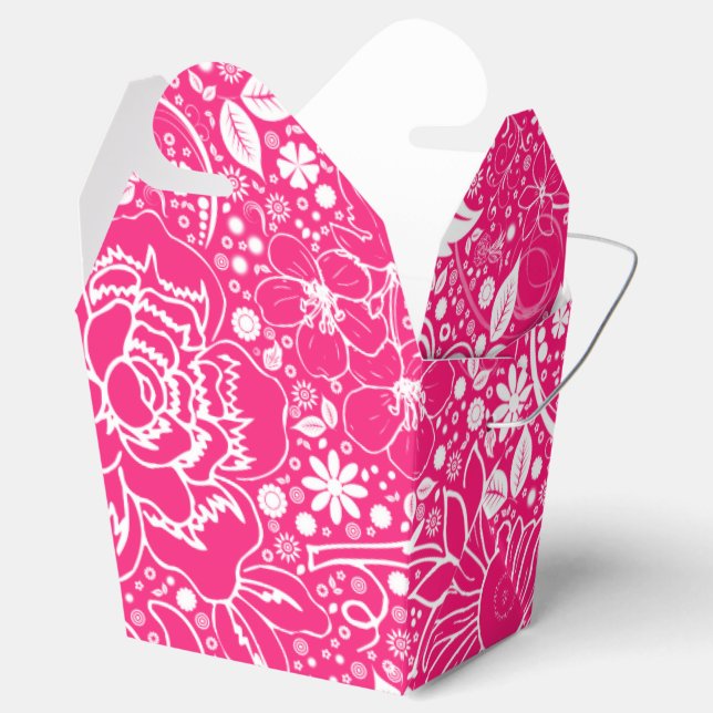 Botanical Beauties Bright Pink-Take Out Favour Box (Opened)