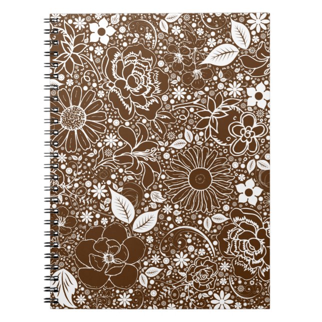 Botanical Beauties Brown Notebook (Front)