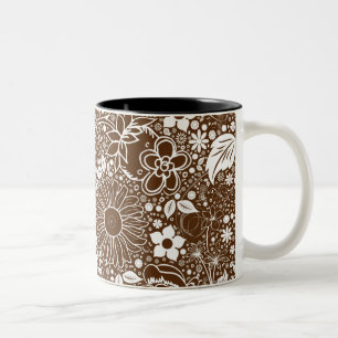 Botanical Beauties Brown Two-Tone Coffee Mug