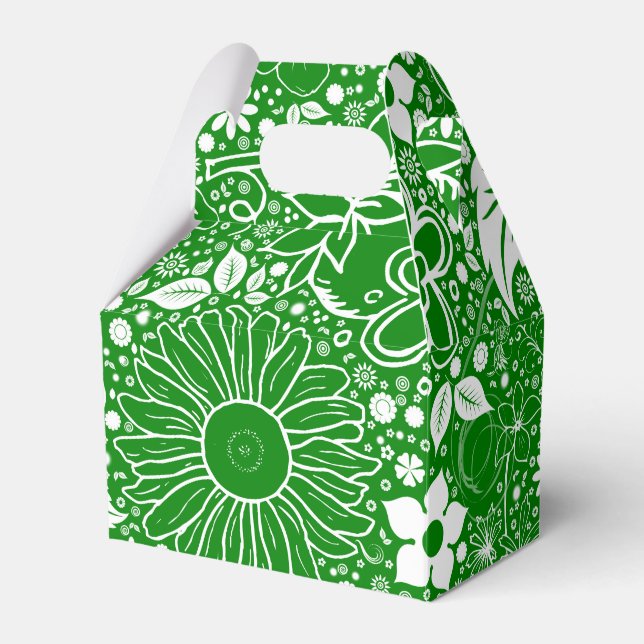 Botanical Beauties Green-Gable Favour Box (Front Side)