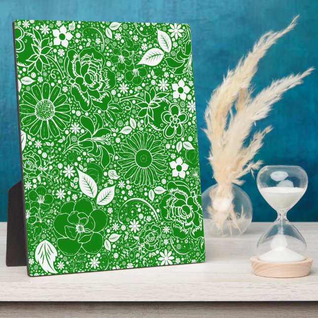 Botanical Beauties Green Plaque (Side)