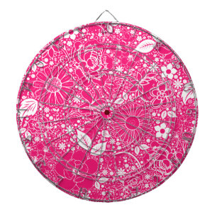 Botanical Beauties HOT PINK Dartboard