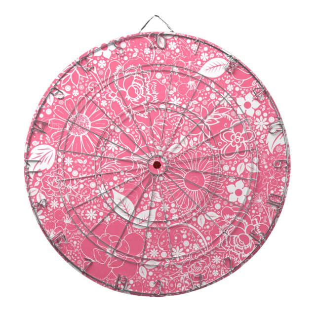 Botanical Beauties Light Pink Dartboard (Front)