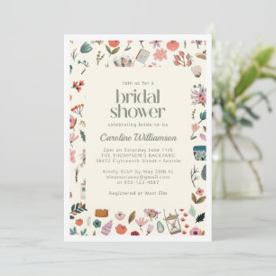 Botanical Beauty Floral Nature Bridal Shower Invitation
