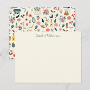 Botanical Beauty Floral Nature Custom Name Card