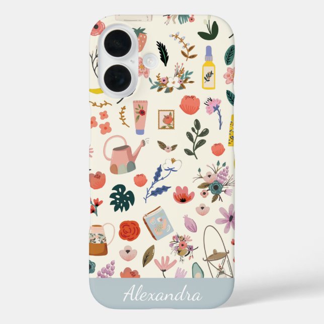 Botanical Beauty Nature Pattern Personalised Case-Mate iPhone Case (Back)