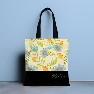 Botanical Beauty Personalized Designer Tote Bag