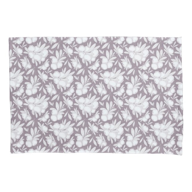 Botanical Berry Sketch Pair of pillowcases (Front-Left)