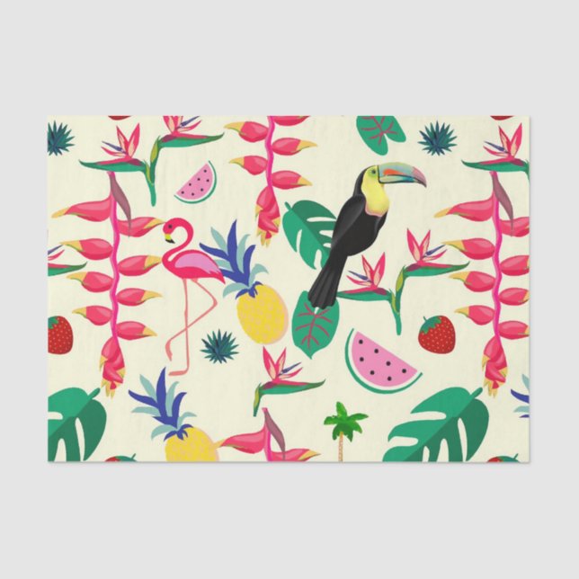 Botanical Birds and Fruit Tissue Paper (Front)
