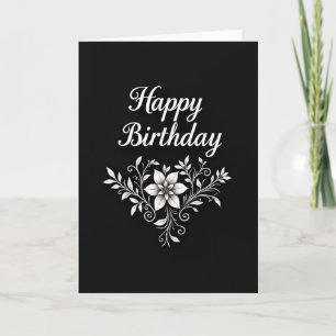 Botanical Birthday Motif Card