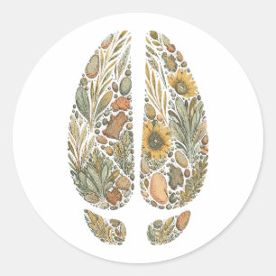 Botanical Bison Hoof Sage Prairie Nature Sticker