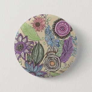 Botanical Bliss 6 Cm Round Badge