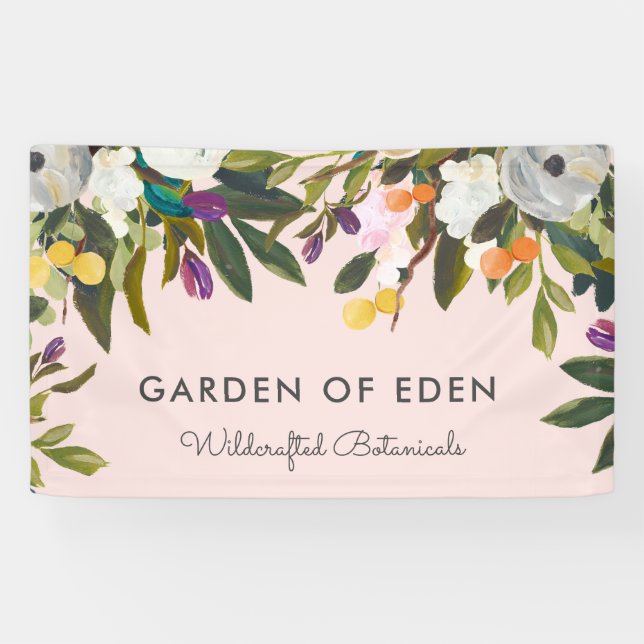 Botanical Bliss Elegant Floral Banner | Blush (Horizontal)