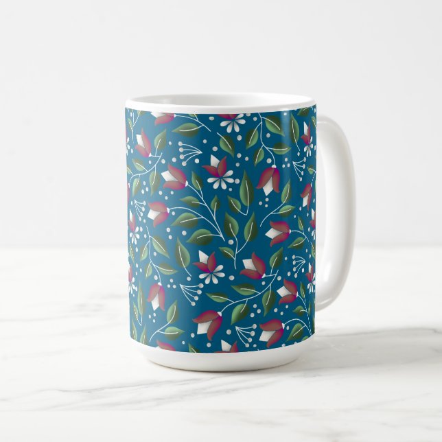 Botanical Bliss Floral Mug (Front Right)