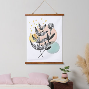 Botanical Bliss – Minimalist Floral Art Hanging Tapestry