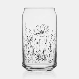 Botanical Bliss: Nature's Elegance in Every Sip Can Glass