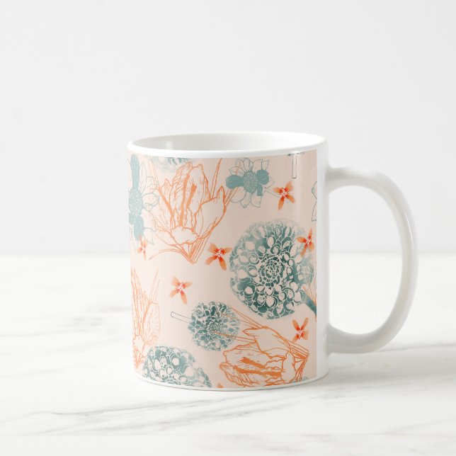 Botanical bliss pattern coffee mug (Right)
