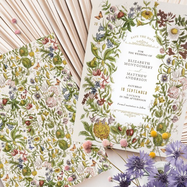 Botanical Bliss Save-the-Date Wedding Invitation (Creator Uploaded)