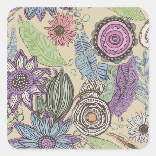 Botanical Bliss Square Sticker