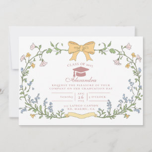 Botanical Bloom Garden Graduation Invitation
