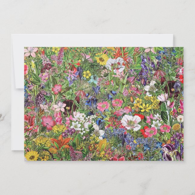 Botanical Bloom Nature Wildflower Holiday Card (Front)