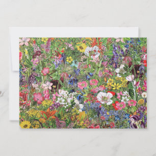 Botanical Bloom Nature Wildflower Holiday Card
