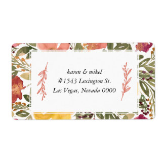 Botanical Bloom Painting Shipping Label