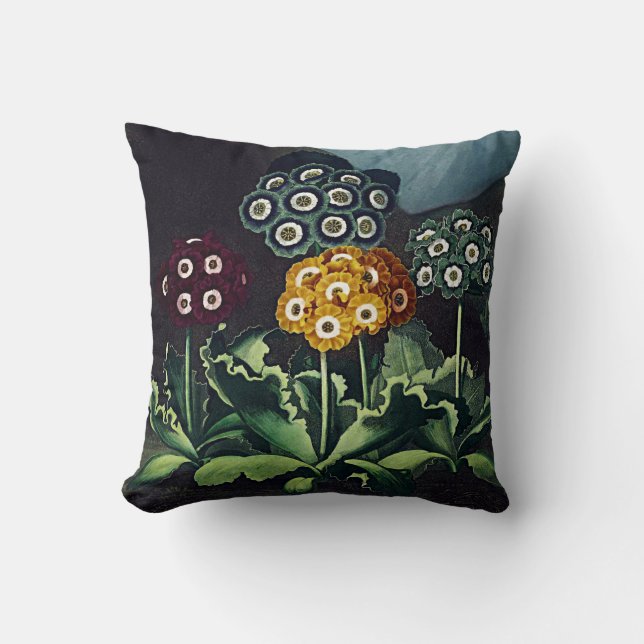 Botanical Blooms Auriculas Cushions (Front)
