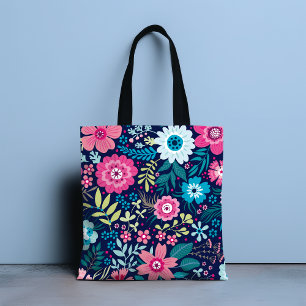 Botanical Blooms   Floral Tote Bag