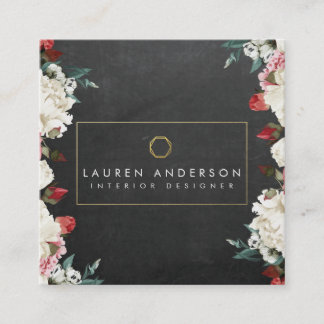 Botanical Blooms Interior Designer Business Card