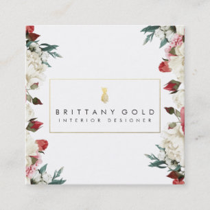 Botanical Blooms Interior Designer Business Card